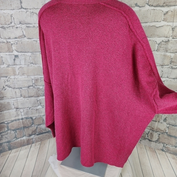 Penningtons Hot Pink Slub Cardigan Jewel Buttons Size  4X New - Picture 10 of 14
